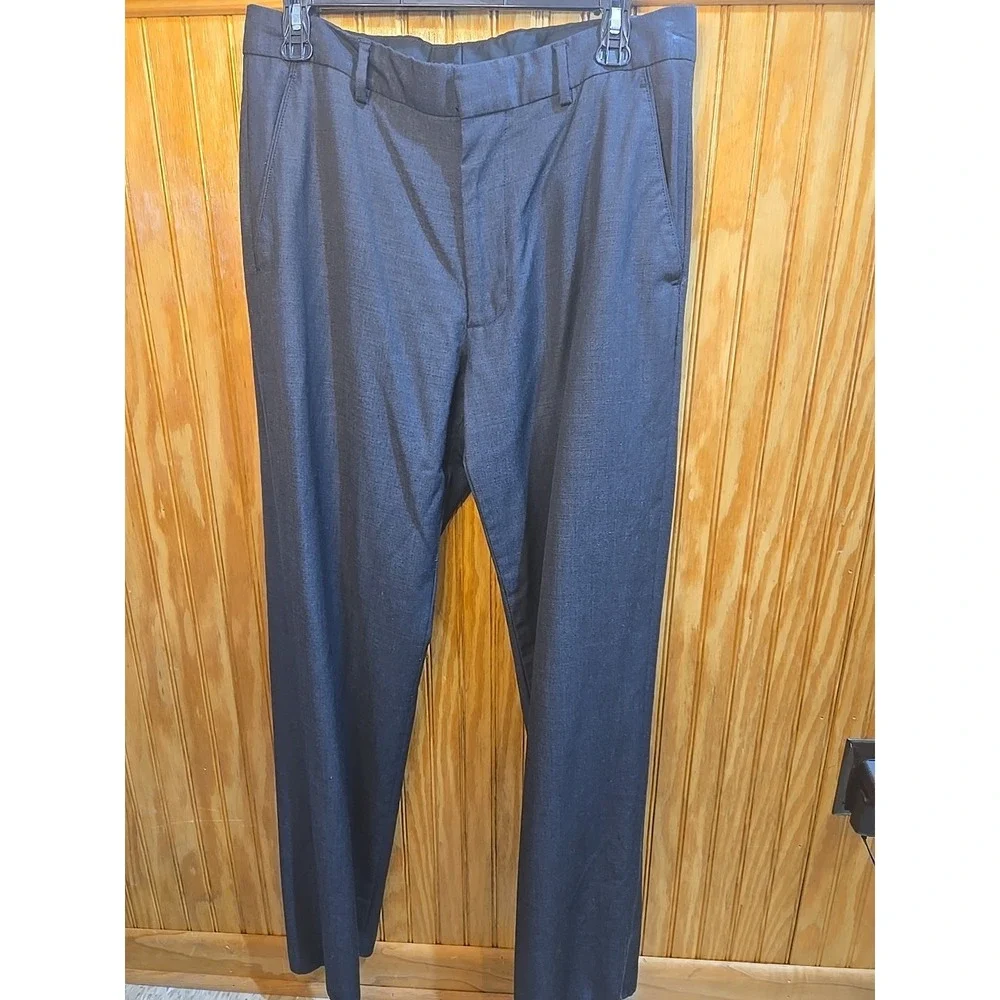 Banana Republic Pants Mens 33x34 Wool Blend Dress Trousers Dark Gray